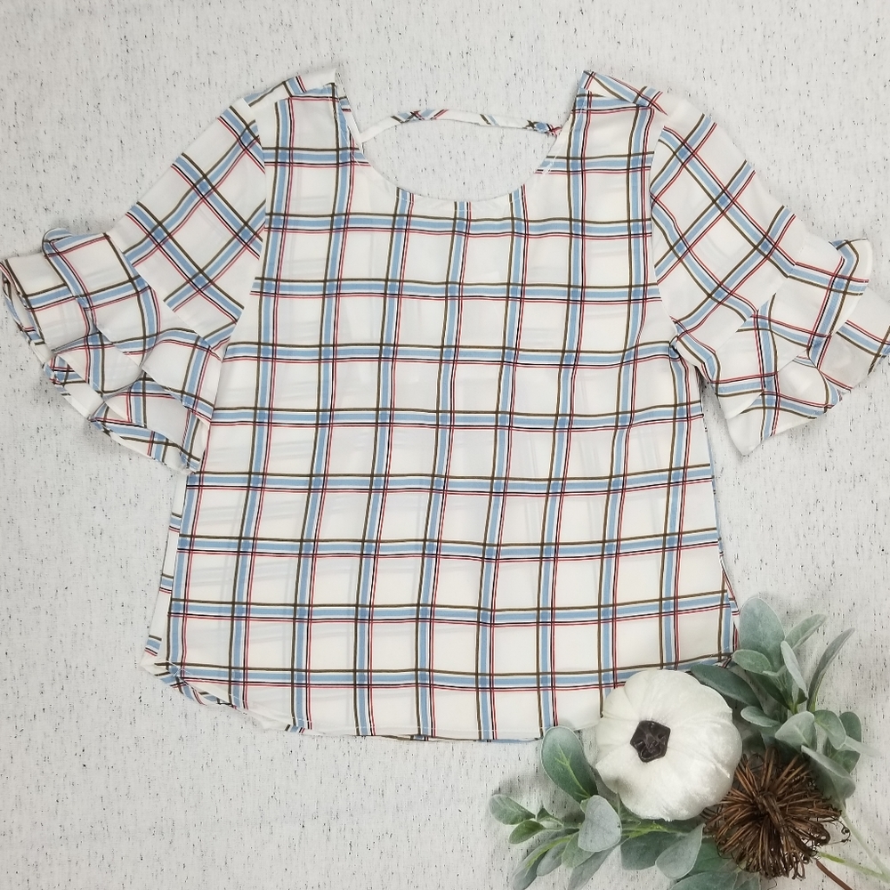 Faith Checkered Top